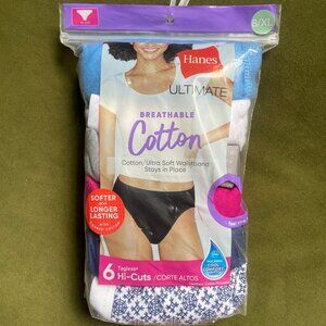 Hanes Breathable Cotton Ultra Soft Waistband Underwear Size 8/XL Multi Color